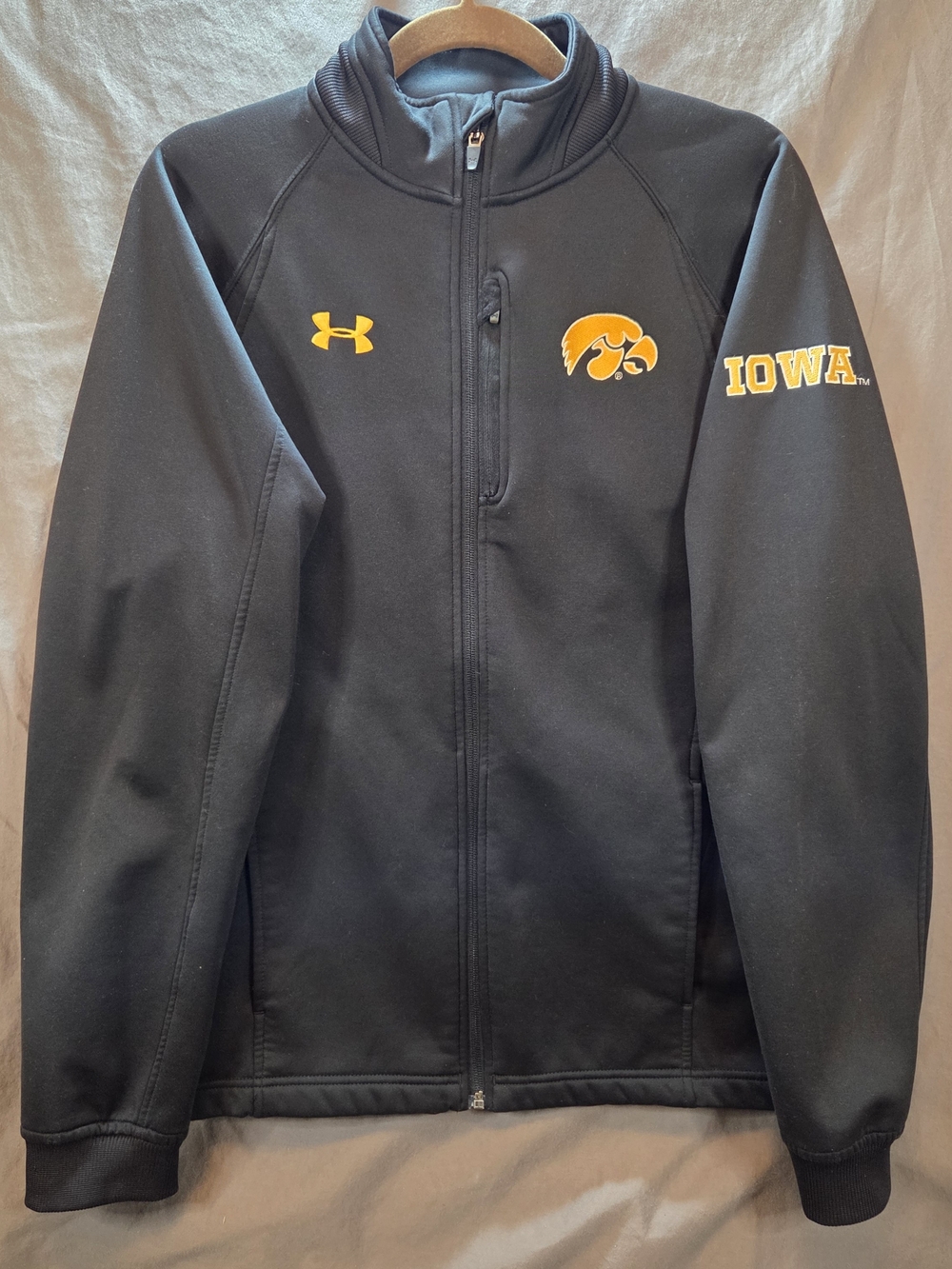 Under Armour Black Iowa Hawkeyes Zip-Front Jacket with Gold Logos